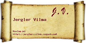 Jergler Vilma névjegykártya